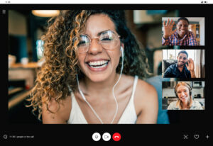 Friends on a video call while staying at home. - WorldTone